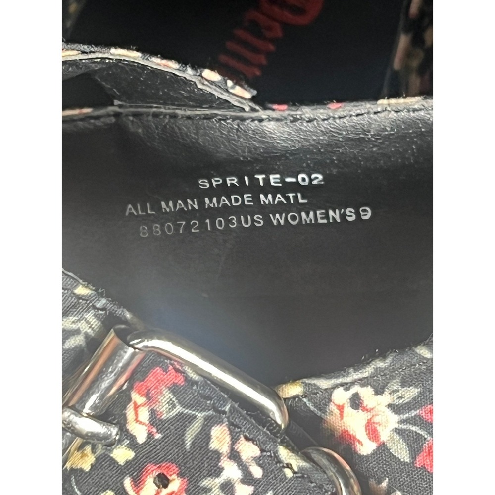 Demonia Sprite-02 Womens 9 Floral Heart Platform Mary Jane Goth Shoe Black Multi - Picture 8 of 11